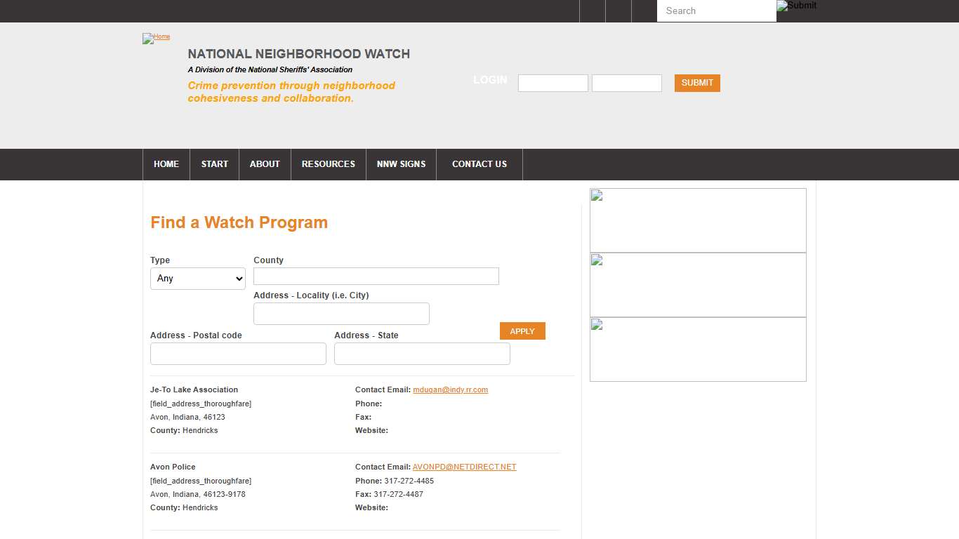 Find a Watch Program Page 1344 National Neighborhood Watch