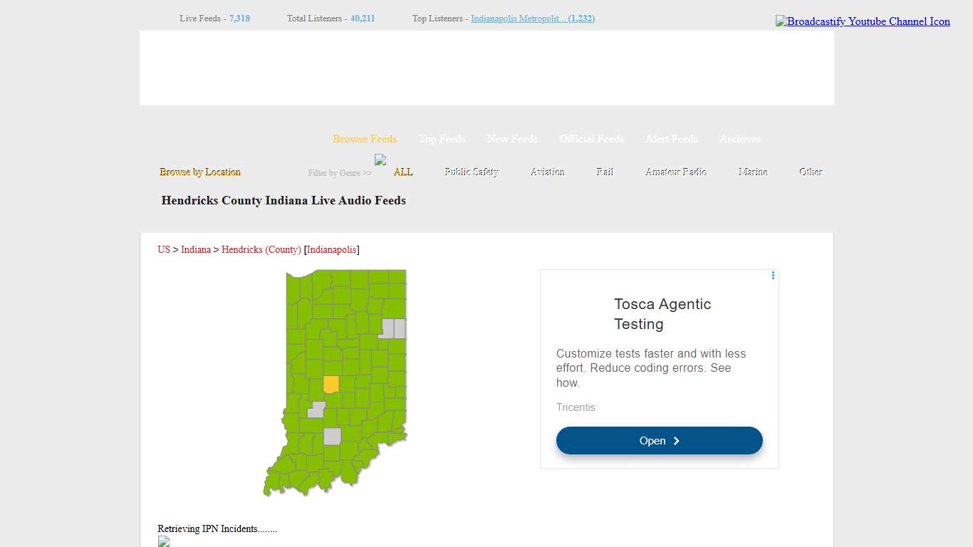Hendricks County Indiana Live Audio Feeds