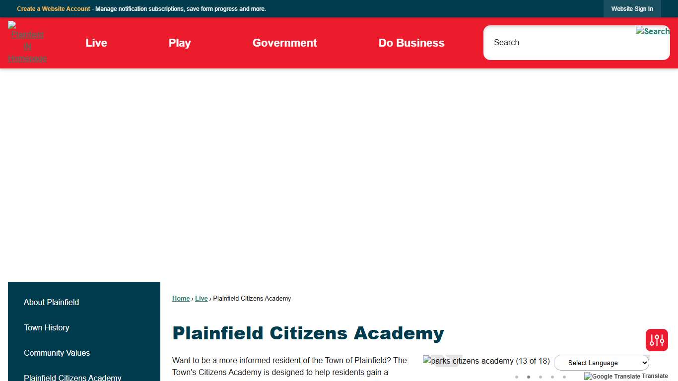 Plainfield Citizens Academy Plainfield, IN