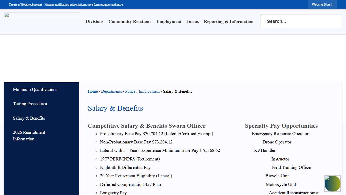 Salary & Benefits Brownsburg, IN